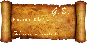 Gassner Dóra névjegykártya